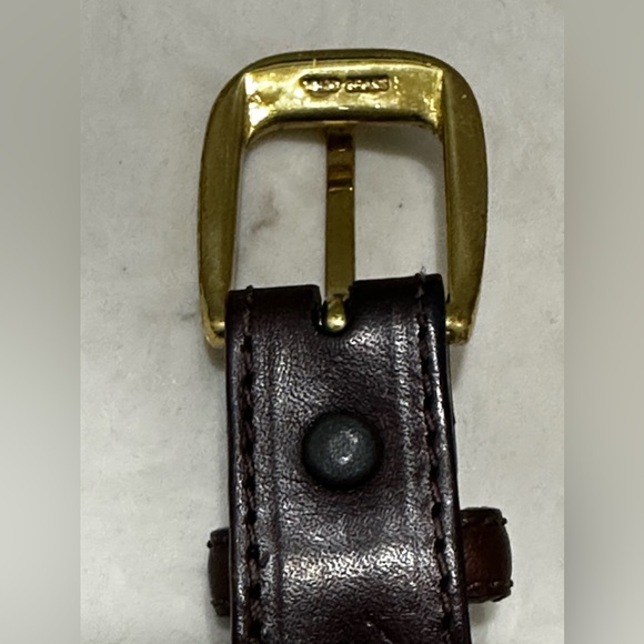 Brighton Belt Brown Leather with Inlay Men 36 Brass Tone Buckle P2707 - Picture 2 of 10